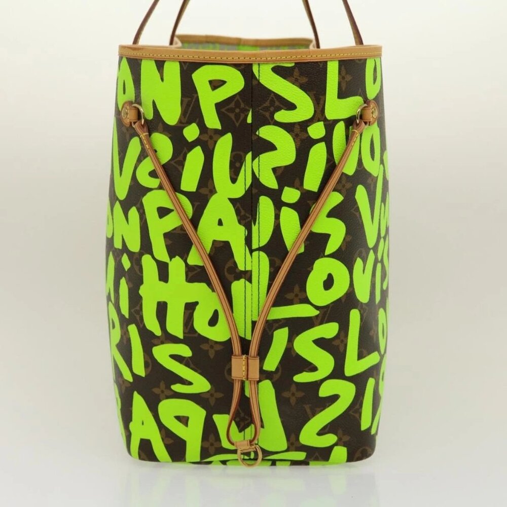 LOUIS VUITTON Monogram Graffiti Neverfull GM Tote Bag Vert M93703 LV Auth 29... - Picture 5 of 15